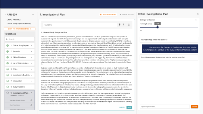 Faster and higher quality clinical trial documents